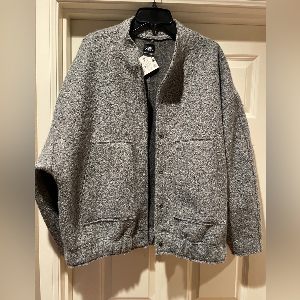 Zara NWOT textured bomber jacket 5070/158/803 M-L
